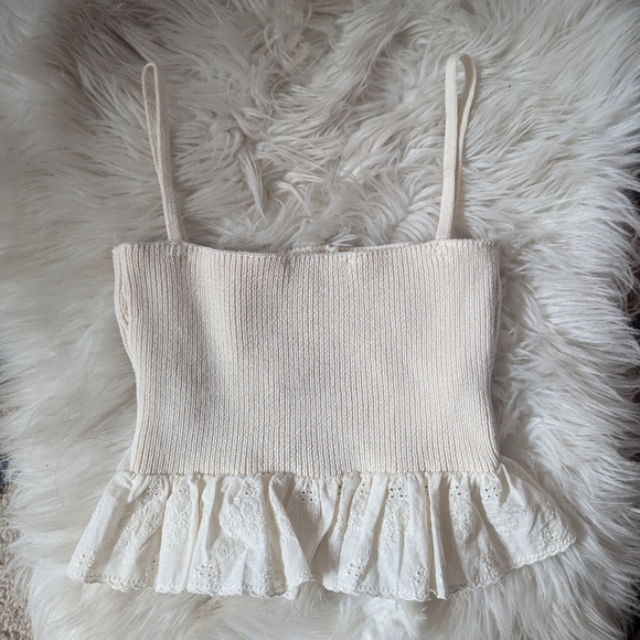 NWT Zara Cotton Knitted Corset Top - Picture 9 of 12